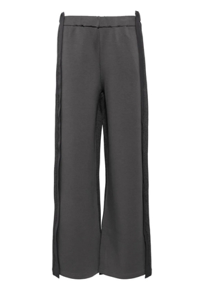 JNBY contrasting-fabric panel straight trousers - Grey