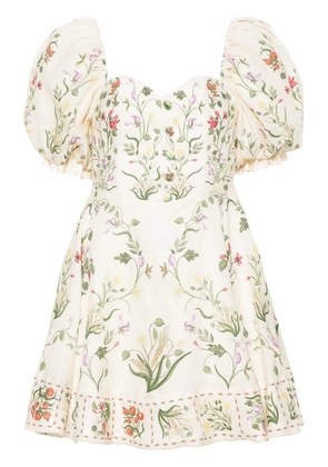 Agua By Agua Bendita Vuelo Cultivo linen dress - Neutrals