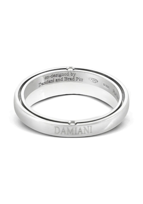 Damiani x Brad Pitt pre-owned 18K white gold and platinum D. Side diamond ring - Silver