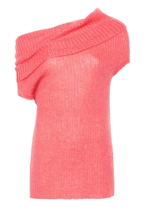 Yohji Yamamoto cowl-neck vest - Pink