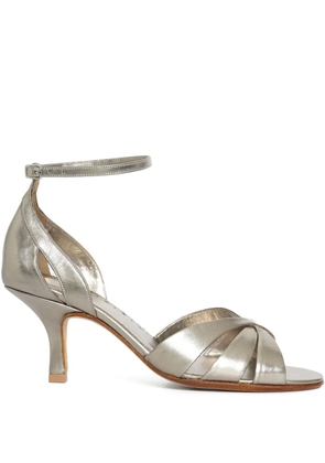Sarah Chofakian Tunnel 55mm leather sandals - Grey