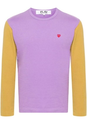 Comme Des Garçons Play Heart-patch cotton T-shirt - Purple