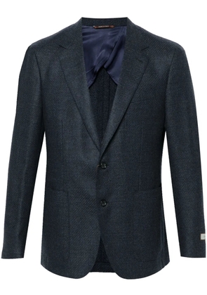 Canali intarsia-knit blazer - Blue