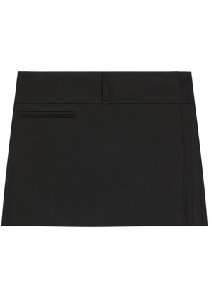 Courrèges belted pleated mini skirt - Black