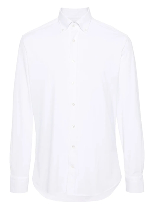 Traiano Milano long-sleeve stretch shirt - White