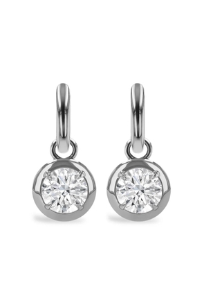 Pragnell 18kt white gold Large Skimming Stone diamond drop earrings