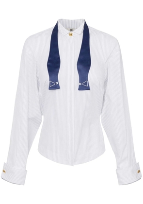 Elisabetta Franchi striped poplin shirt - White