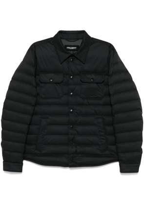 Dolce & Gabbana logo-patch puffer jacket - Black