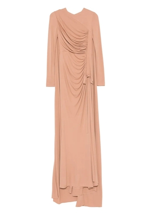 Elie Saab draped-detail gown - Neutrals