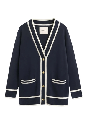 Gant contrast knit cardigan - Blue