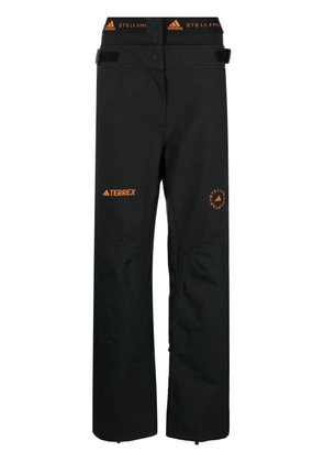 adidas by Stella McCartney x Terrex logo-embroidered straight-leg trousers - Black
