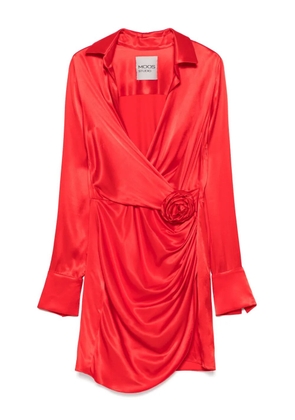 MOOS STUDIO satin mini dress - Red