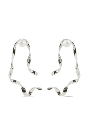 DRIES VAN NOTEN wave stud earrings - Silver