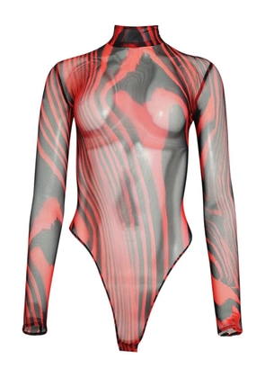 David Koma printed bodysuit - Red