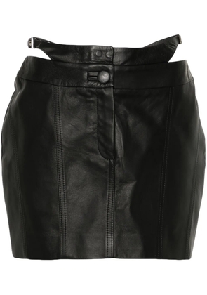 MITILIANE COUTURE leather bikini-style mini skirt - Black