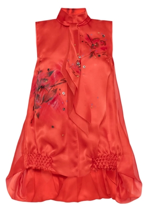 SHIATZY CHEN floral print vest - Red