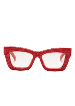 Ferragamo Eyewear crystal-embellished sunglasses - Red