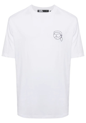 Karl Lagerfeld Ikonik Outline organic-cotton T-shirt - White