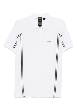 BOSS Paddy tape polo shirt - White
