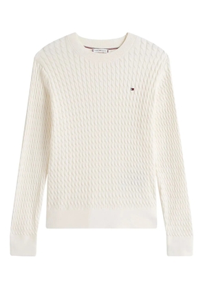 Tommy Hilfiger cable-knit pullover - White