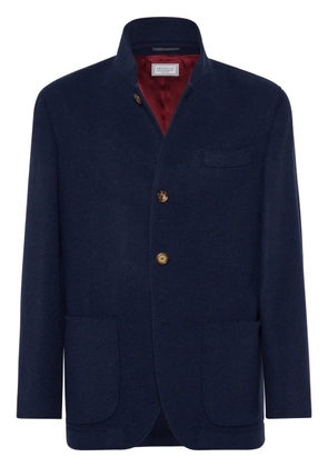 Brunello Cucinelli water-resistant cashmere blazer - Blue
