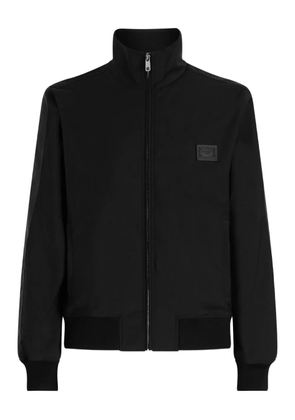 Dolce & Gabbana logo-patch zip-up bomber jacket - Black