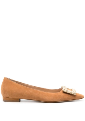 Roberto Festa Canary suede ballerina shoes - Brown