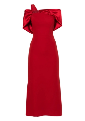 CRISTALLINI Ophelia satin midi dress - Red