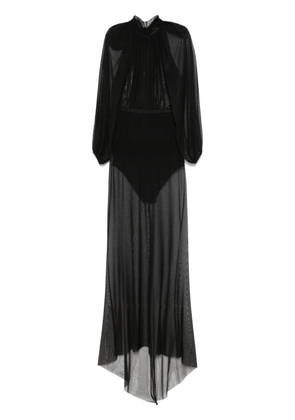 Atu Body Couture point d'esprit maxi skirt set - Black