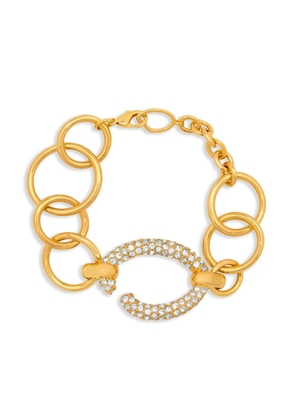 Oscar de la Renta Pavé O chain-link bracelet - Gold