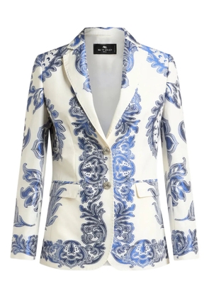 ETRO floral-print blazer - White