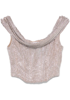 Giuseppe Di Morabito crystal-embellished corset top - Neutrals