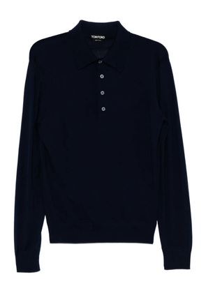 TOM FORD wool polo shirt - Blue