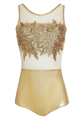 Brigitte Summer Carnaval/Festival bodysuit - Gold