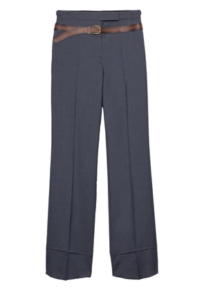 Prada silk-blend trousers - Grey
