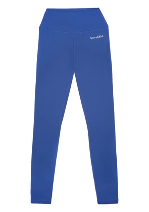 Sporty & Rich logo-print high-waisted leggings - Blue
