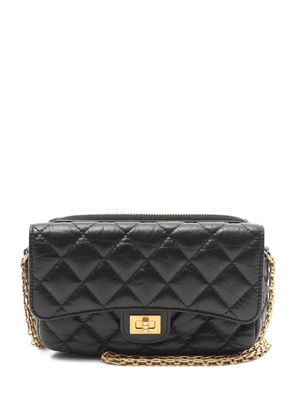 CHANEL Pre-Owned 2021 2.55 matelassé chain shoulder bag - Black