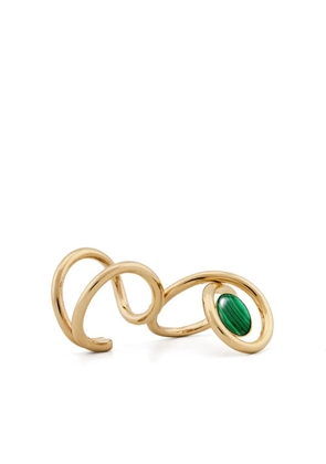 DESTREE Louise Double inset-gemstone ring - Green