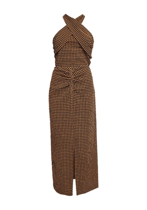 Nanushka checked skirt and top set - Brown