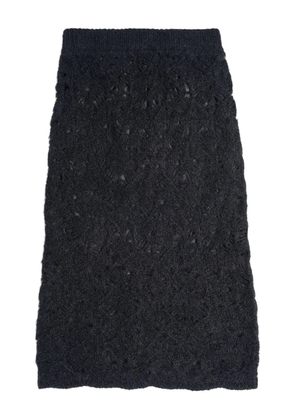 Muller Of Yoshiokubo openwork midi skirt - Black
