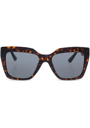 Versace Eyewear tortoiseshell-effect geometric-frame sunglasses - Brown