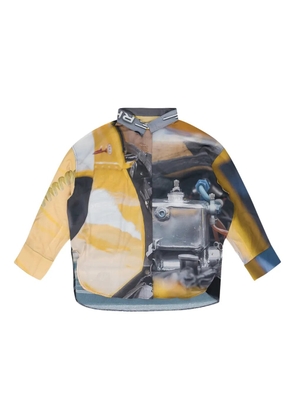 RHUDE printed button-down shirt - Yellow