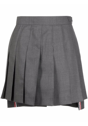 Thom Browne step-hem pleated skirt - Grey