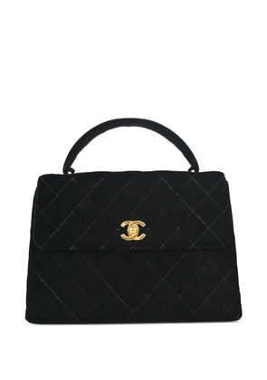 CHANEL Pre-Owned 1997 diamond-quilting top handle bag - Black