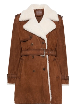 Ermanno Scervino suede coat - Brown