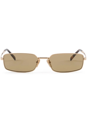 Prada Eyewear thin rectangle-frame sunglasses - Gold