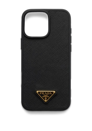 Prada textured iPhone 16 Pro Max case - Black