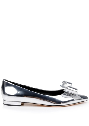 Dee Ocleppo Clinton leather ballerina shoes - Silver
