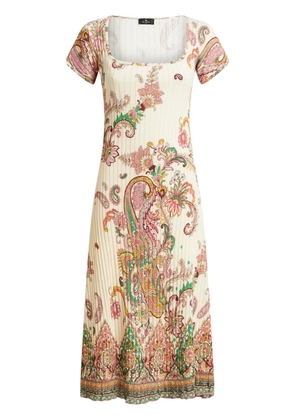 ETRO ribbed midi dress - Neutrals