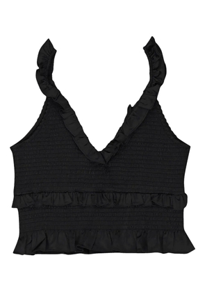 Callipygian satin top - Black